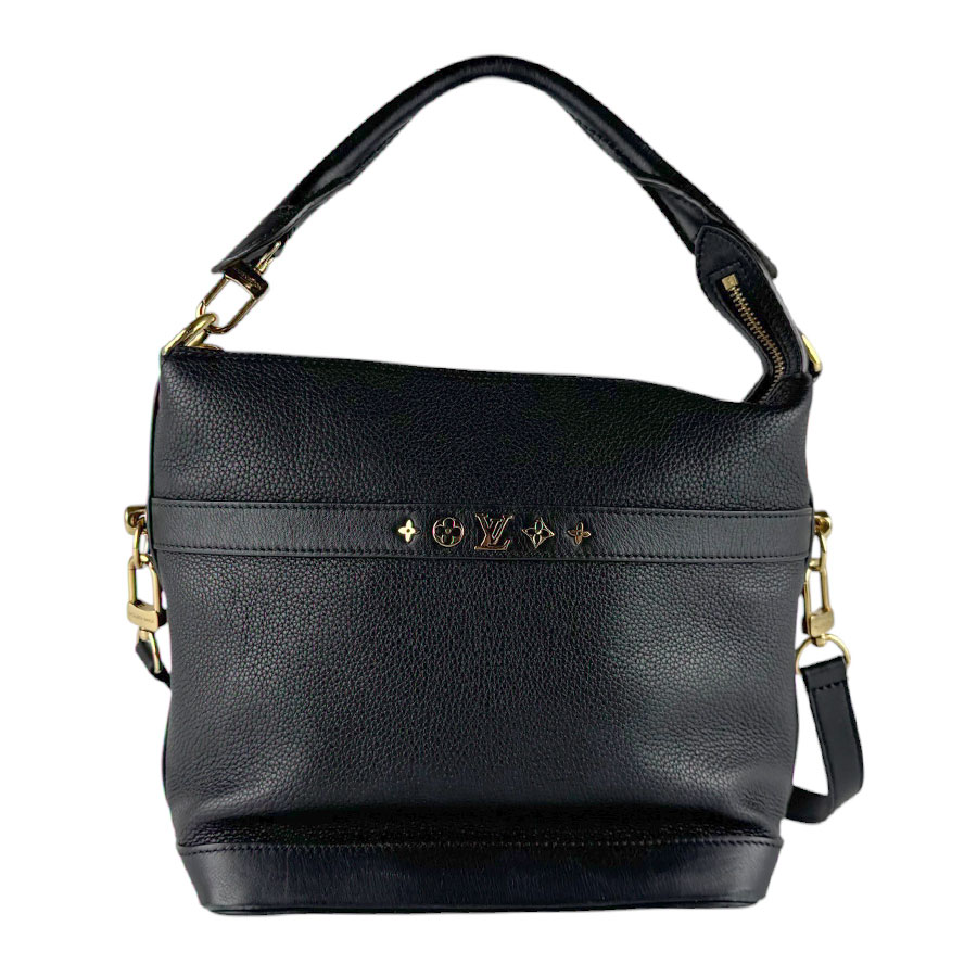 ルイ ヴィトン LOUIS VUITTON ハンドバッグ ショルダーバッグ クルーザー PM レザー ブラック ゴールド レディース M57934 z9334