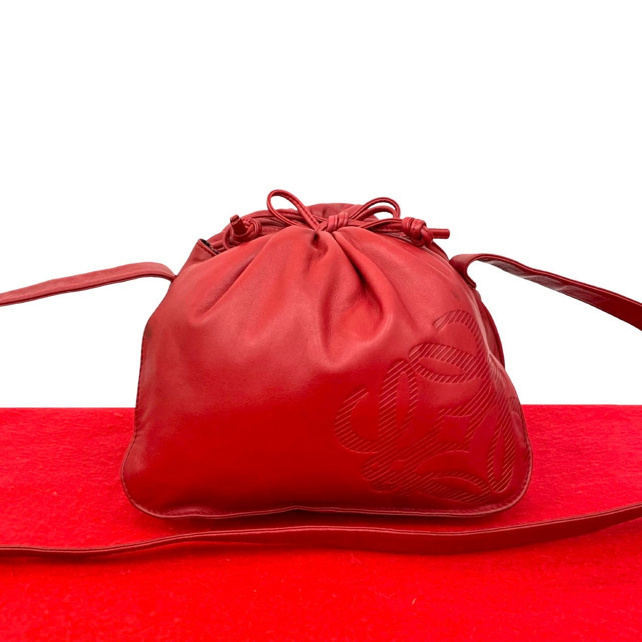 ヴィンテージ アナグラム ロゴショルダーバッグ レザー レッド 28289 28,340円