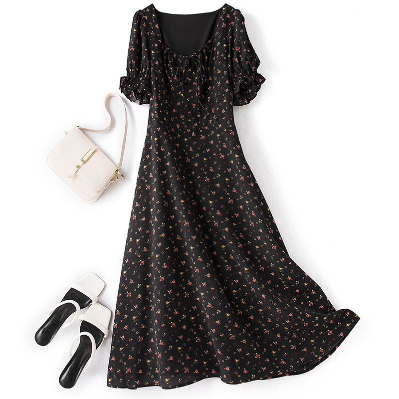 5l 6l 大きいサイズ ワンピース レディース 春 春夏 夏 ロングワンピース ロング丈 半袖 きれいめ ゆったり 体型カバー 通勤 オシャレ大きいサイズの襟砕花ワンピース夏mmフレンチ茶ロングスカ