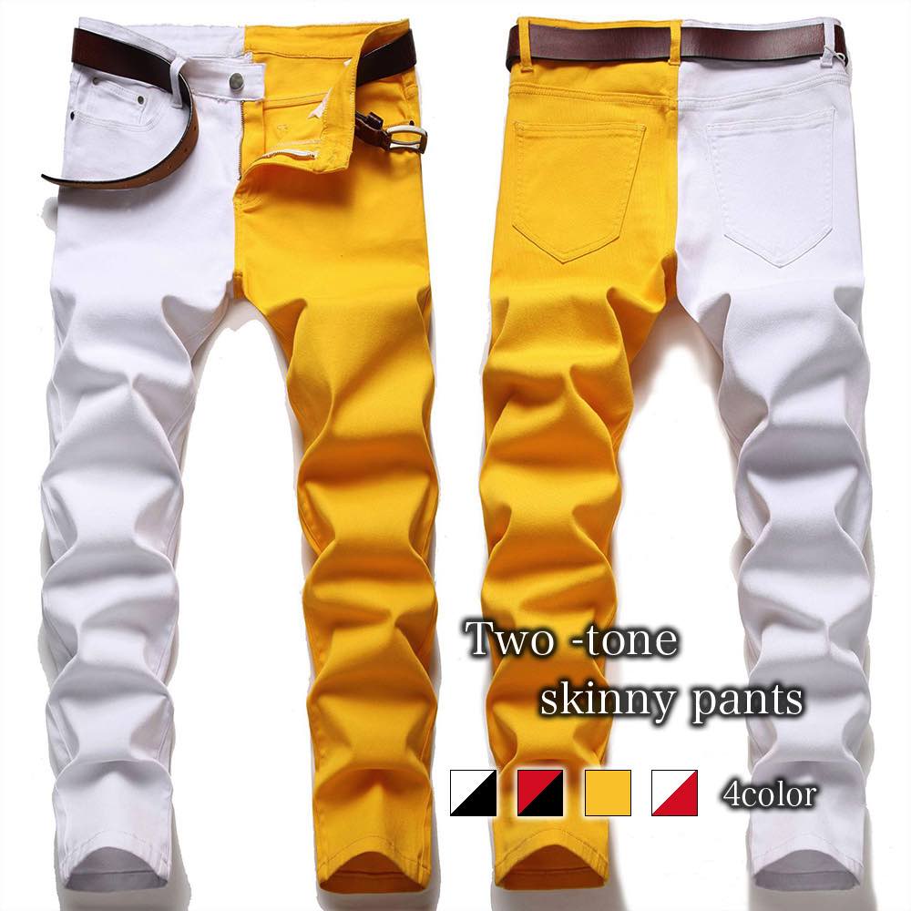 ストレートパンツ メンズ ツートンスキニーパンツ チノパン あったかパンツ セール 9分丈 ズボン ストレッチ ゆったり ルーズフィット 黒 冬 あったか ブランド ウェーブ フレアパンツ おすすめ