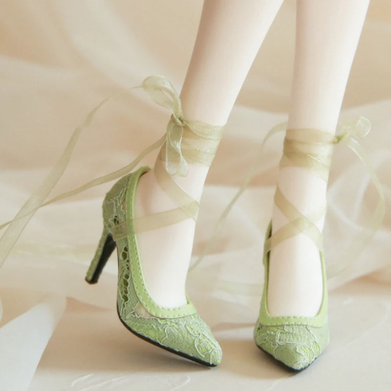 BJD ドールシューズ 【春日頌】 レースハイヒール 4カラー 1/3ドール靴 SD16サイズ球体関節人形用