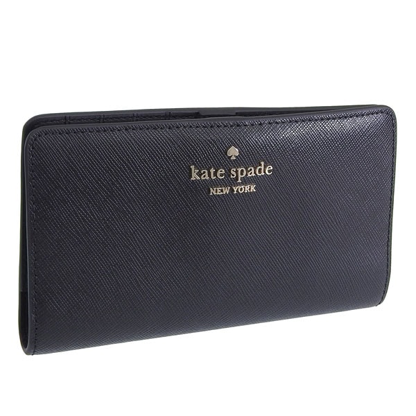 ケイトスペード 財布 レディース 長財布 アウトレット レザー ブラック マディソン ラージ スリムバイフォールドウォレット madison saffiano leather lg slm bifld