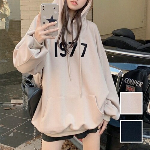 パーカー 韓国 ファッション レディース 春 秋 冬 カジュアル コーデ シンプル 定番 セレカジ 20代 30代 40代 2025 オーバーサイズ フーディ ロゴ バイカラー