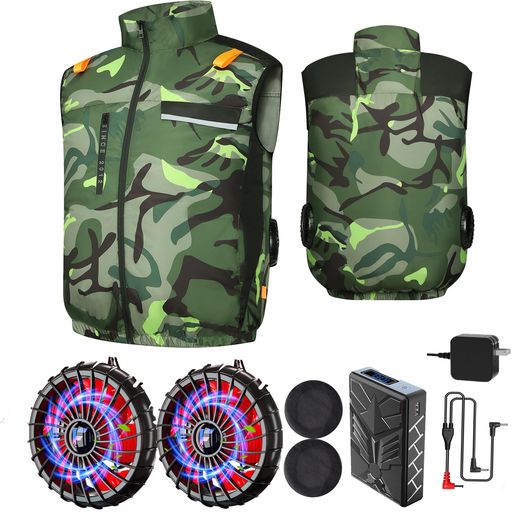 空調マン 50V超高出力 空調作業服 夏用 ファン付き 半袖 46V 空調作業