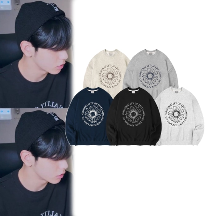 【TXT着用】Overfit Bloom Sweat Shirt 5Colors