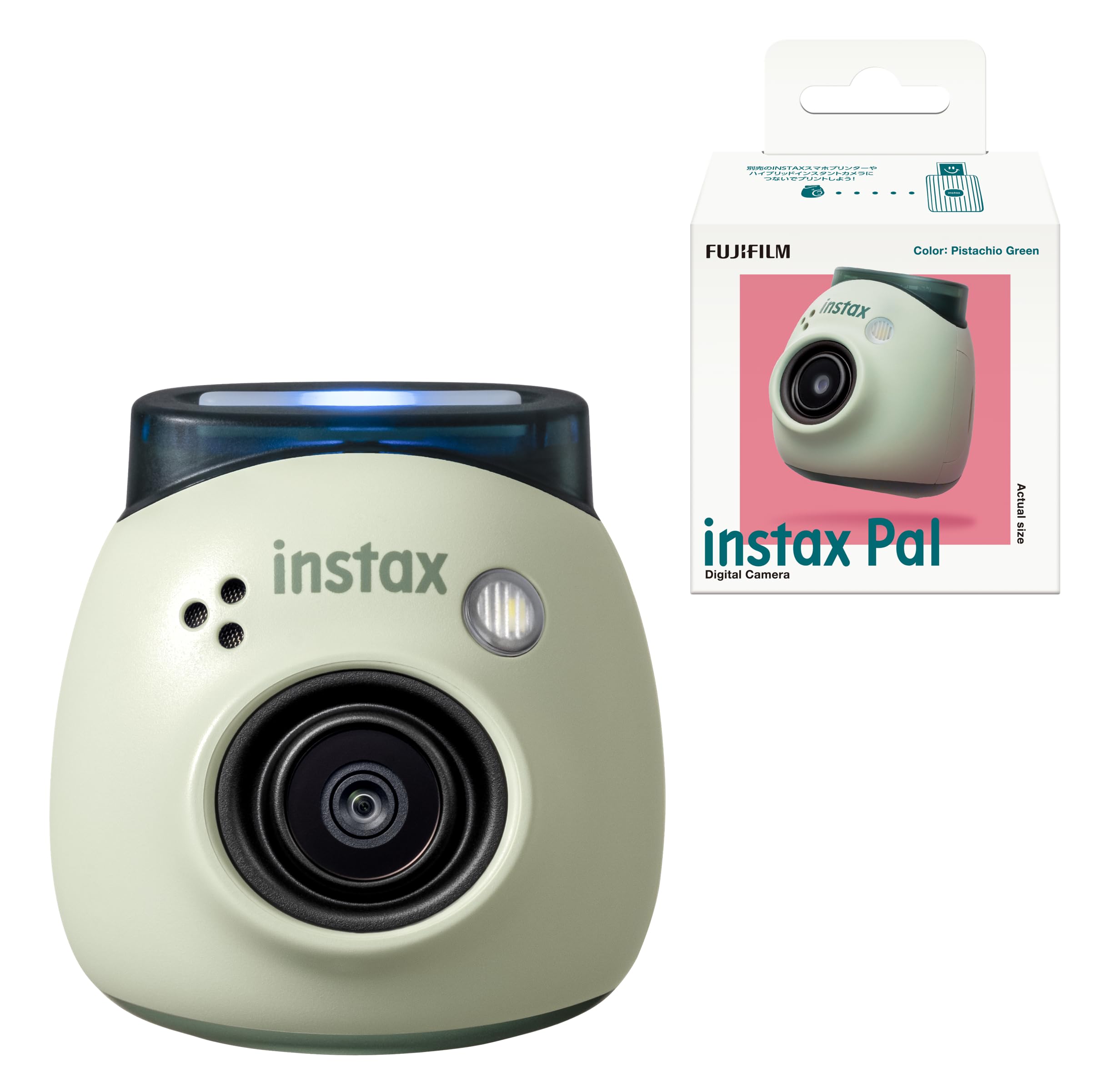 富士フイルム(FUJIFILM) 手のひらサイズカメラ チェキ INSTAX Pal ピスタチオグリーン 広角レンズ マルチフォーマット INS PAL GREEN