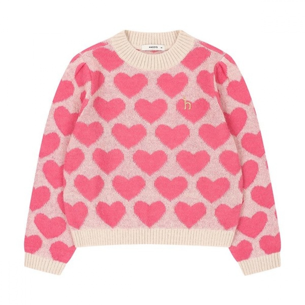 ヘジスキッズ ビッグハート前面プルオーバー HUW12KR54M_PK