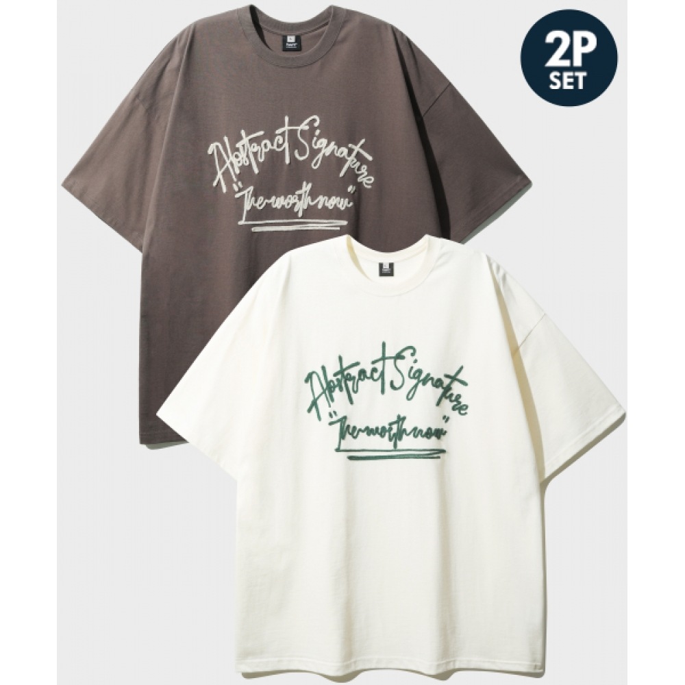 ツイン [2パック] アシグネチャーショートスリーブ 4タイプ HSST3559