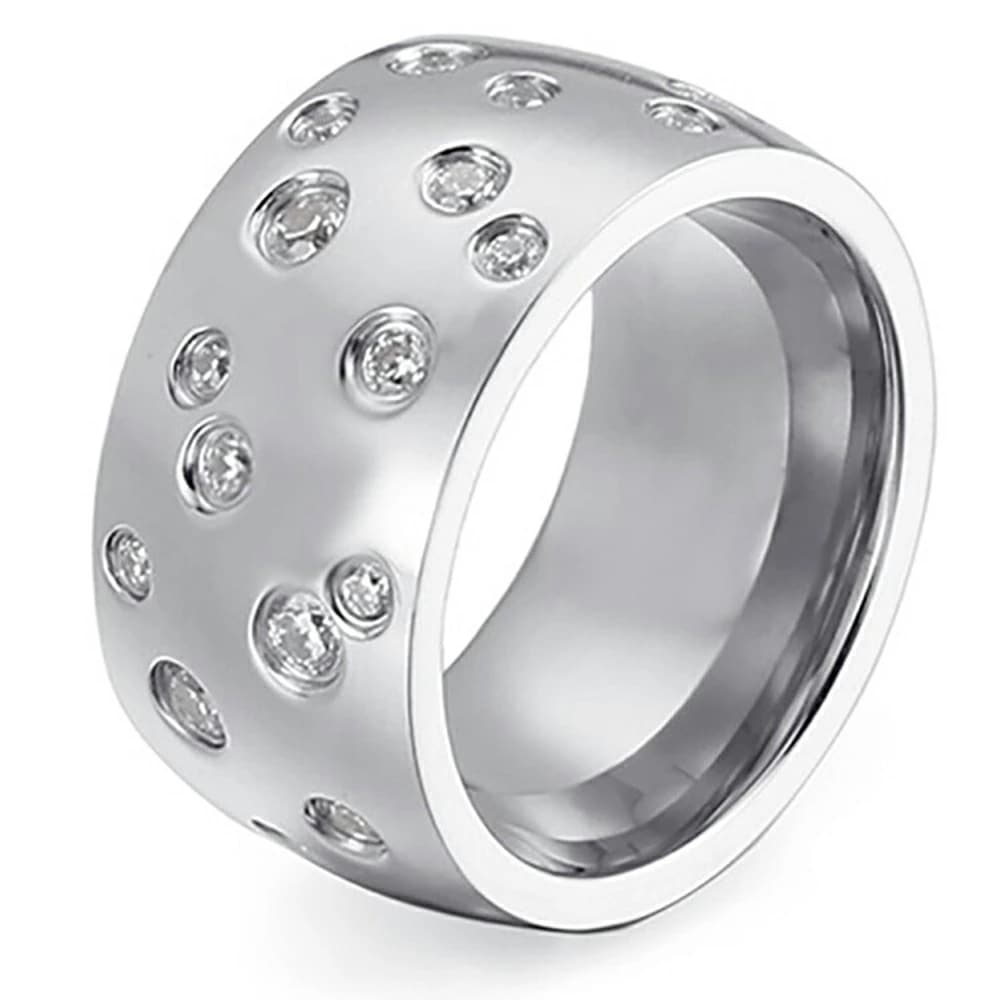 銀河ステンレスリング シルバー（LRC421）指輪 18-28号 キラキラ 星空 ストーン 銀色 綺麗 プレゼント シンプル 男性 女性 兼用 親指 人差し指 中指 小指 r0253xxxxxxxx