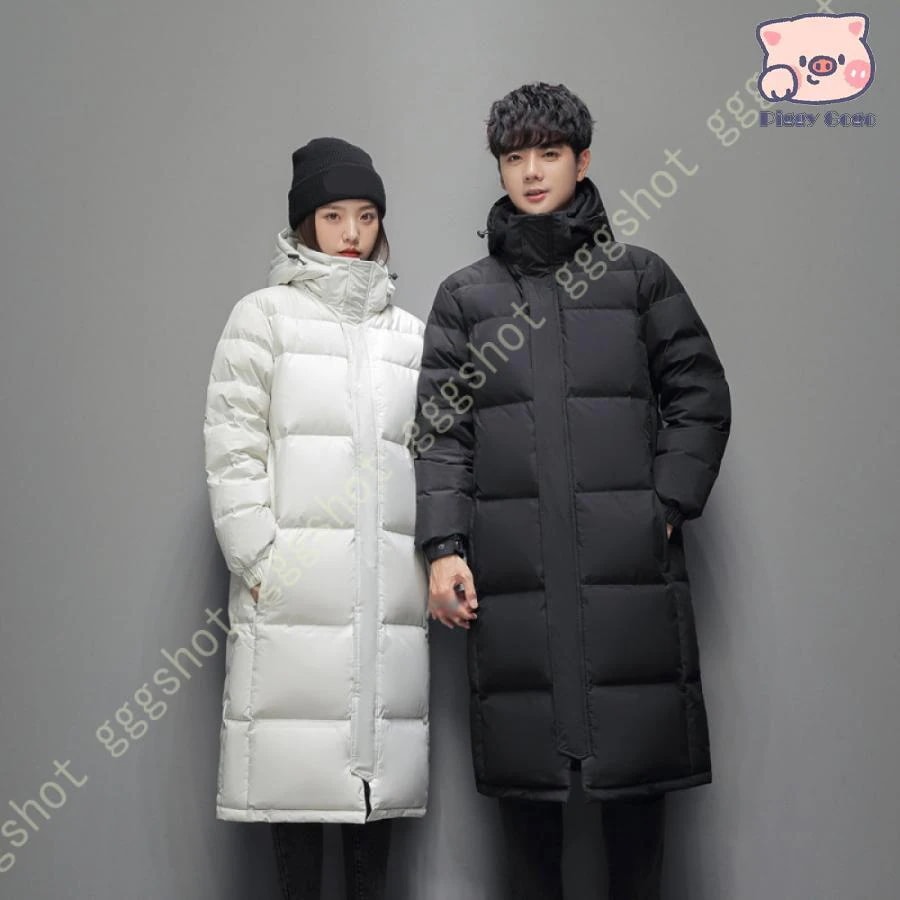 冬の特恵ロング コート レディース ダウンジャケット フード付き 膝下 秋冬 防寒 防風 軽量 厚手 着痩せ おしゃれ 通学 通勤 お出かけ 男女兼用 メンズ アウター