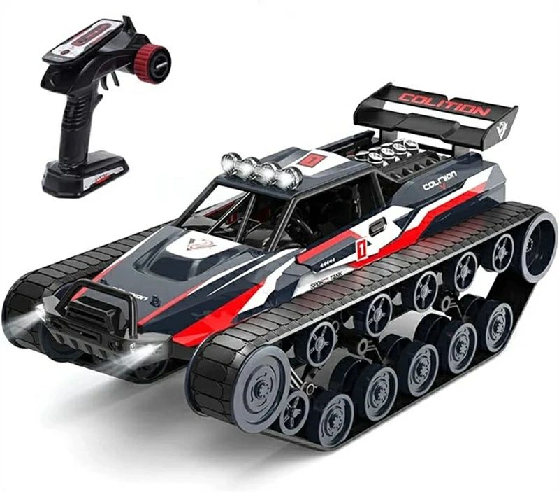 お得セットラジコン 戦車 高速12km/h オフロード スプレー戦闘車 1/12スケール 合金モデル 装甲戦闘車両 タンク 子供おもちゃ RCトラック tank 2.4GHz無線 誕生日 プレゼント