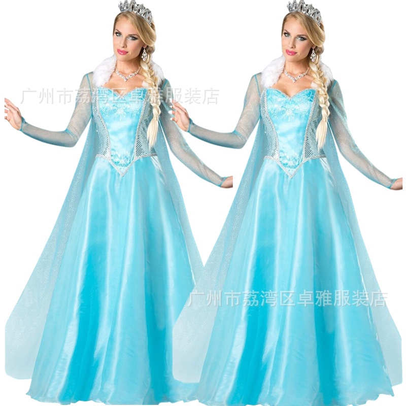 ハロウィンプリンセスドレス大人コスチュームアナと雪の女王エルサエルサエルサプリンセスドレスコスプレ仮装