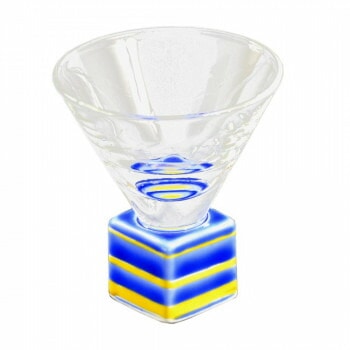 有田焼 有田浪漫グラス SAKE GLASS 正角 黄交趾駒筋
