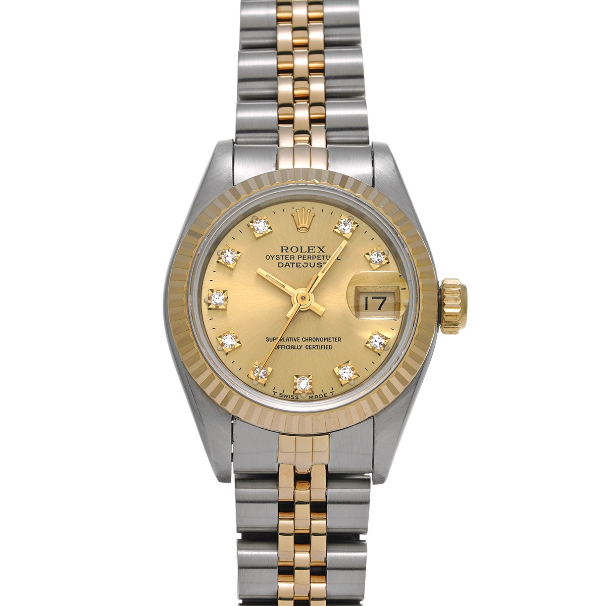 ロレックス デイトジャスト 69173G E番(1990年頃製造) シャンパン/ダイヤモンド レディース 腕時計 自動巻き 中古 銀蔵 366,300円