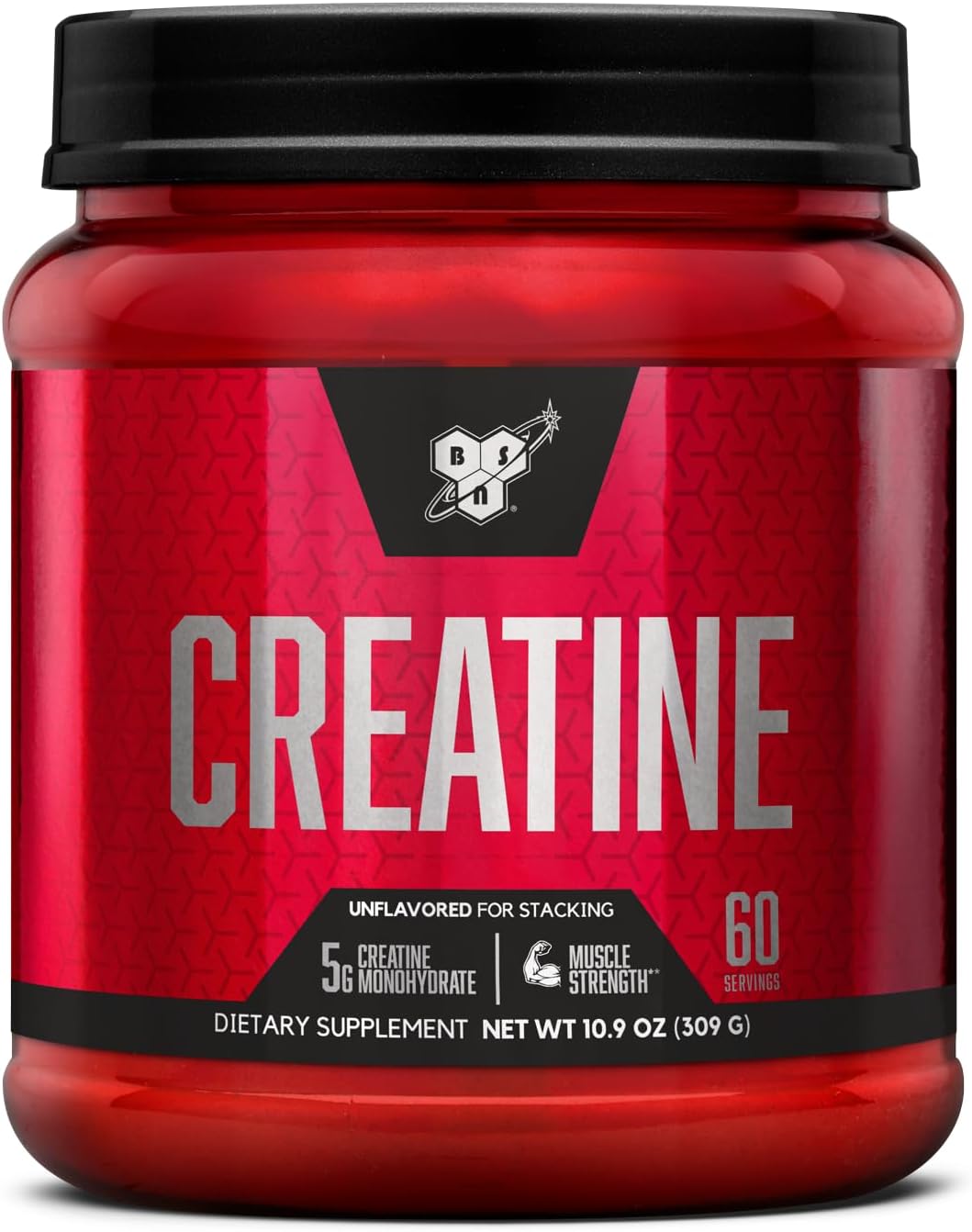 BSN Micronized Creatine Monohydrate Powder, Unflavored, 60 Servings