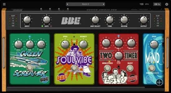 4個 プラグインクラシックギターエフェクト BBE Sound Stomp Board v1.5.0 WIN