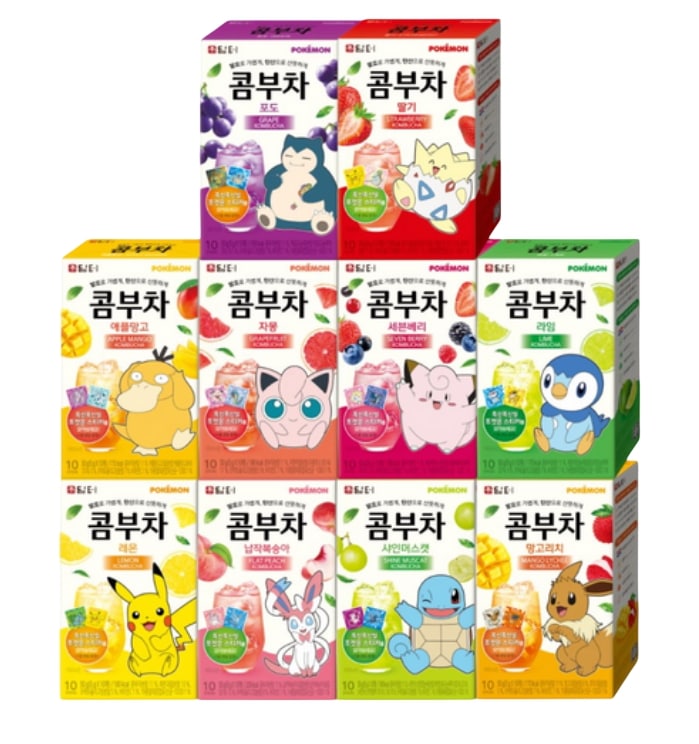 [30+30+30+30+30+30]ポケモン コンブチャ 5gX30個入 1個 韓国食品19種 乳酸菌 プレバイオティクス 콤부차 골라담기