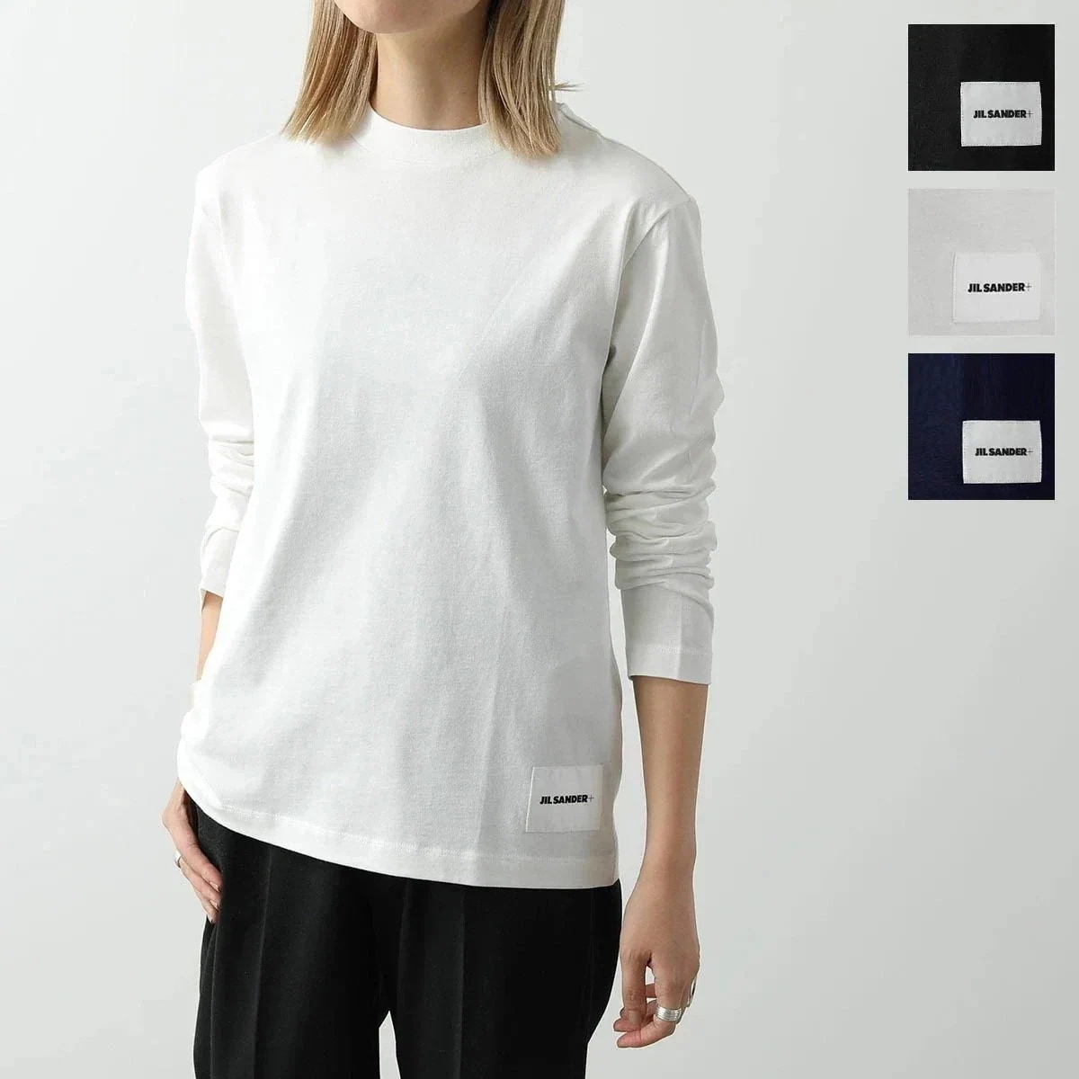 JIL SANDER+ ジルサンダー プラス 長袖 Tシャツ 【1枚単品】J40GC0002 J45048 レディース クルーネック カットソー ロンT ロゴラ 14,601円