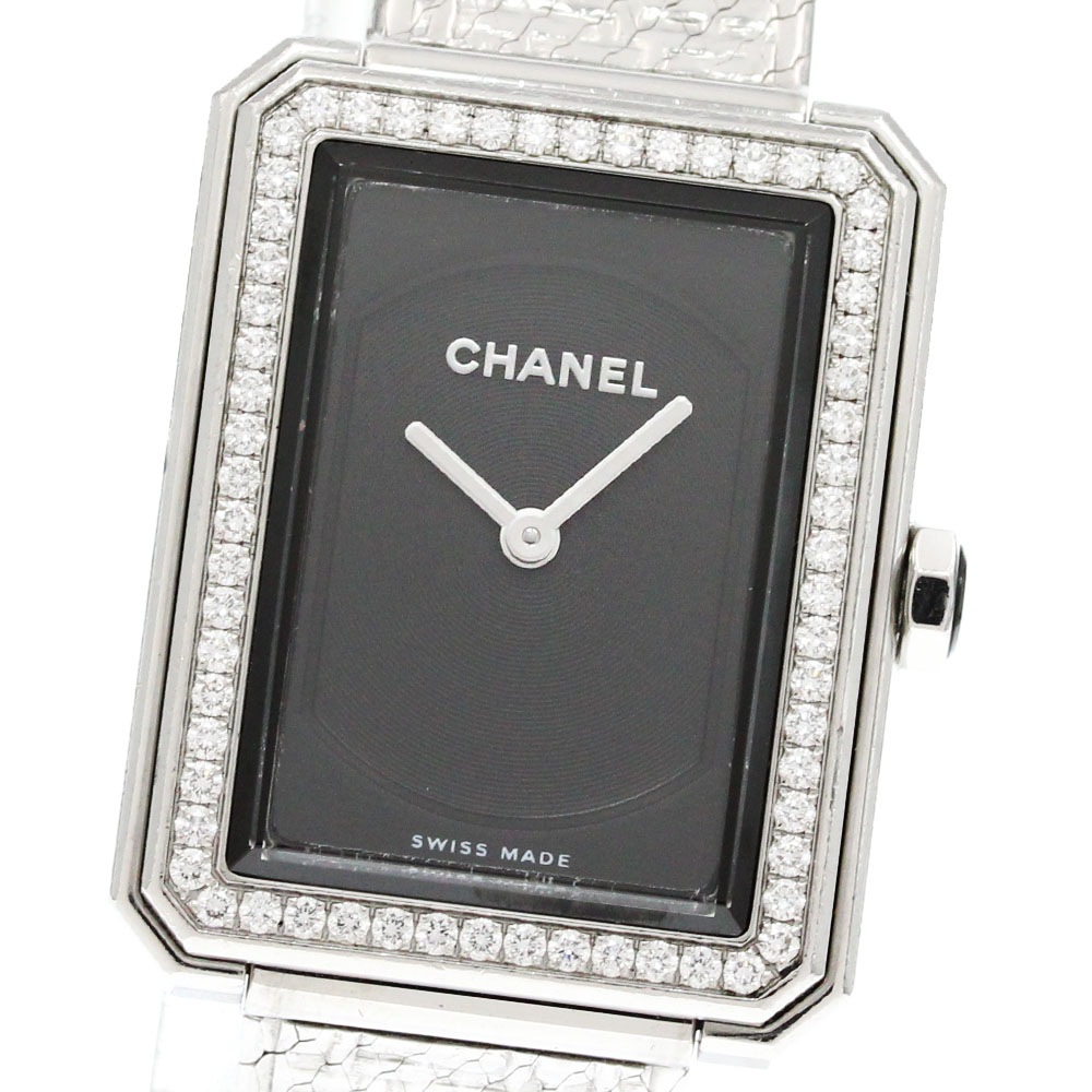 シャネル CHANEL H4877 ボーイフレンド ツイード ダイヤベゼル クォーツ レディース _862707【中古】