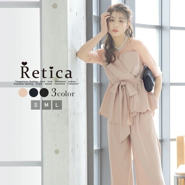 パーティードレス 結婚式 袖あり 大きいサイズ パンツドレス ドレス フォーマル 二次会 入学式 卒業式 入園式 発表会 お呼ばれ 20代 30代 40代 同窓