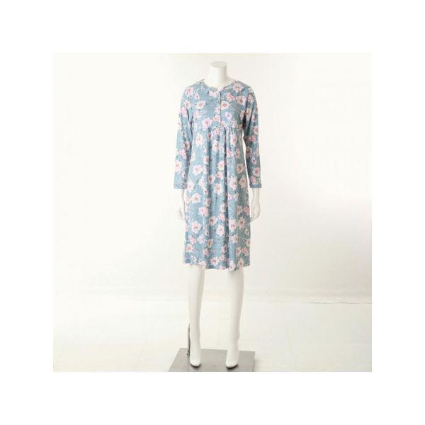 ビーナス 正常 ブラックラベル ジャカード 花柄プリント 女性 ワンピース ホームウェア VEV3981L BU C_P406273164