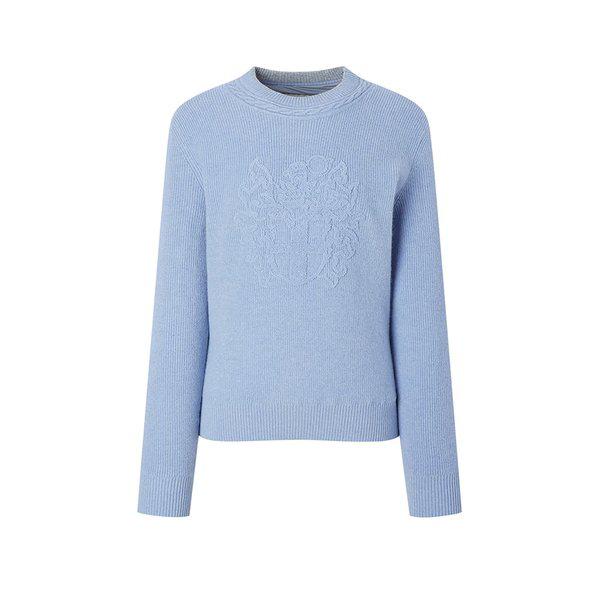 25FW PREMIUM 女性 ウォーラント ワンポイント ラウンドニット DNSW5D713B4_s