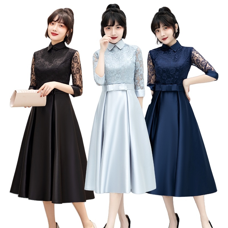 ドレス パーティードレス 結婚式 ワンピース ドレス 袖あり 大きいサイズ ワンピースフォーマルドレス フォーマル お呼ばれ 服 親族 大きいサイズ 大人 上品 20代 30代 40代 50代 卒業式