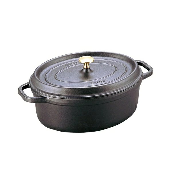 ストウブ staub ピコ・ココット オーバル 23cm ブラック 鋳物ホーロー鍋 調理器具 おすすめ 調理グッズ キッチングッズ 料理 お洒落 スタイリッシュ 話題 おしゃれ ガス直火 IH