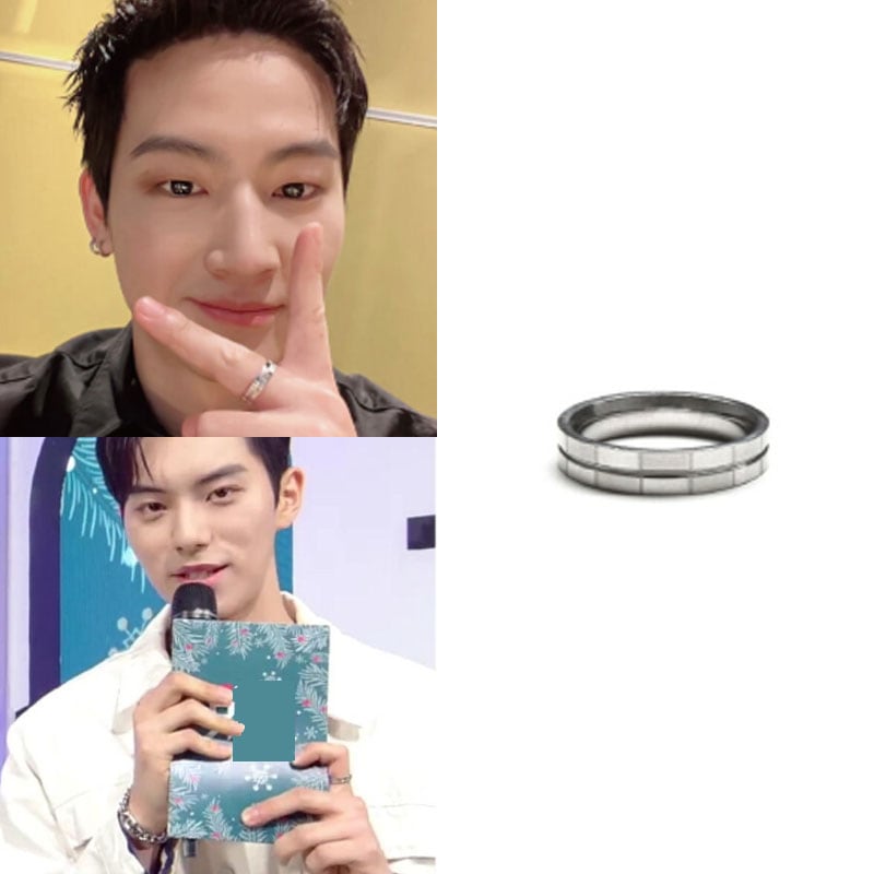 [JBイチェミン着用](Surgical steel) Half stripe pattern ring/韓国女性アクセサリー/韓国ファッションスタイル/SNS人気/芸能人着用ビニー/デイリーアイ