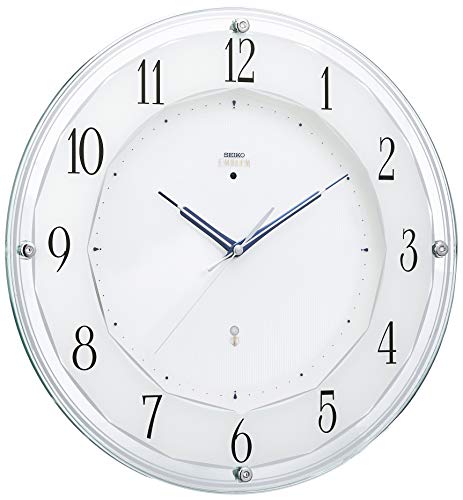 セイコークロック 掛時計 薄緑 直径340*48mm 電波 アナログ EMBLEM HS