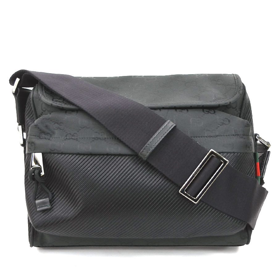 グッチ GUCCI ショルダーバッグ ナイロン ブラック メンズ 816820 h31453g