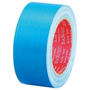 （まとめ） スリオンテック 布粘着テープ No.3390 50mm25m ライトブルー No.3390-50LB 1巻 10セット