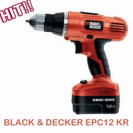 [Black and Decker]Electronic drill driver EPC12-KR 19pcs bits portable Screw Driver