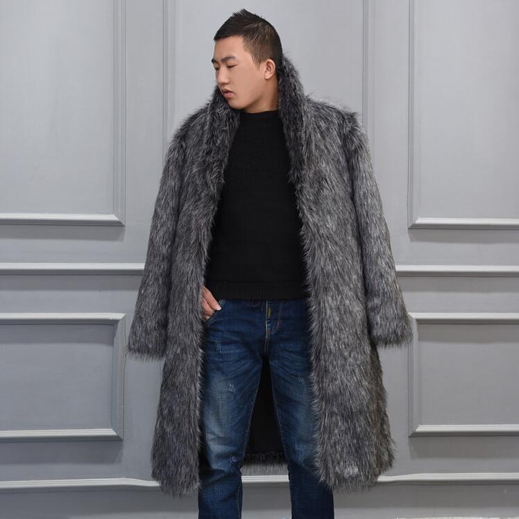 ロング丈 上品 フェイクファー 毛皮コート メンズ ファーコート 防寒 大きいサイズ メンズ 厚手 軽量 暖かい 秋冬 ジャケット お洒落 S-6XL 冬服