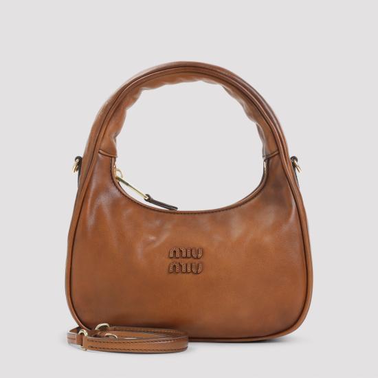 MIU MIU Women Shoulder Bags 5BC125VOMF 2IER F0046 COGNAC