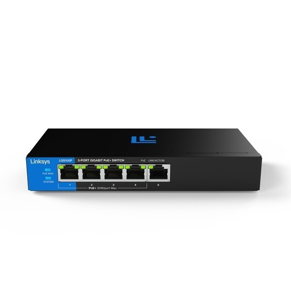 LGS105P-AH LGS105P-AH LINKSYS 5-PORT GIGABIT UNMANAGED PoE+ SWITCH HUB