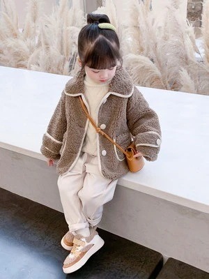 女の子 コート 新型 韓国版 秋冬用 赤ちゃん 厚手 毛皮 一体 コート 女の子 おしゃれ 洋風 子