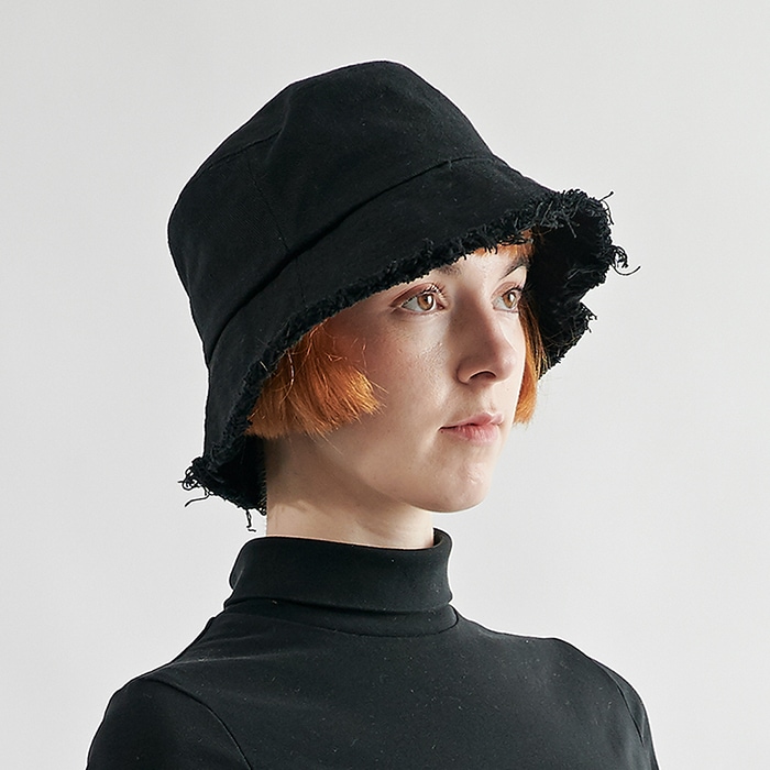 [送料無料]スミスアもーグランジ コットン バケットハットブラック