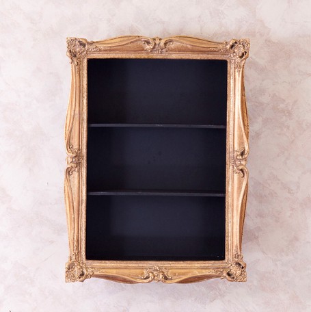 ラック 飾り棚 ウォールキャビネット ゴールド 壁面棚 壁面収納 シェルフ ディスプレイ棚 本棚