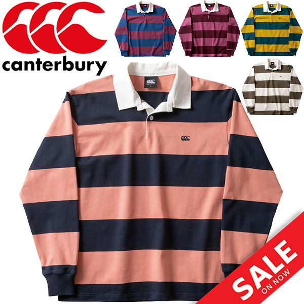 ラガーシャツ 長袖 メンズ レディース カンタベリー canterbury 4インチ ストライプ ラグビージャージ ポロシャツ 長袖シャツ ボーダー柄 カジュアル ウェア /RA48561 7,240円