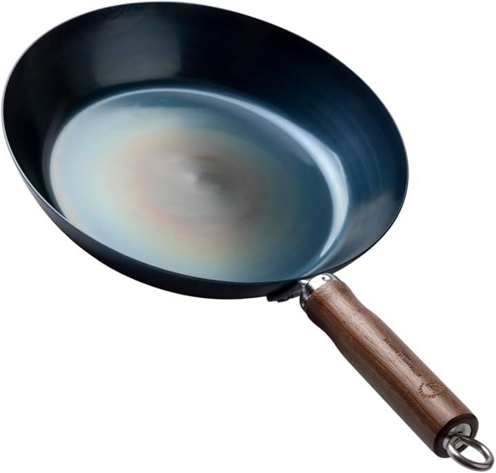 一流シェフが認める 鉄フライパン リストランテ バリック トウキョウ コラボレーション IH対応 軽い シーズニング不要 お手入れ簡単(ウォールナット, 28cm)