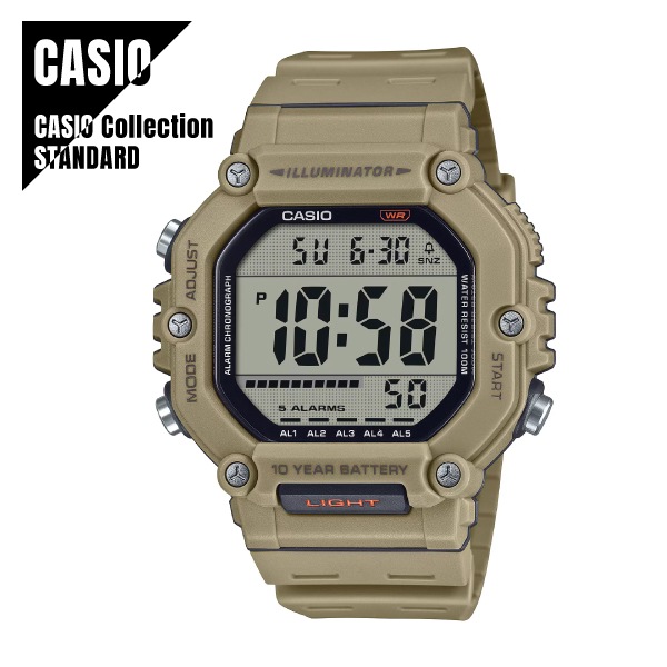 【即納】 CASIO STANDARD カシオ スタンダード デジタル チプカシ チープカシオ カーキベージュ AE-1600H-5A 腕時計 メンズ CASIO専用ケース付き