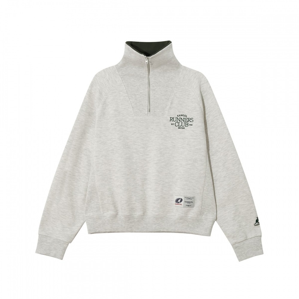 Womens Athlete ハーフジップ スウェット オートミール KREWRT17780