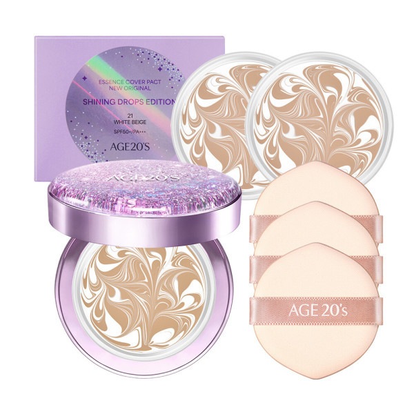 AGE20S シャイニングドロップ パープルエディション(本品1+リフィル2) ホワイトラテ21号