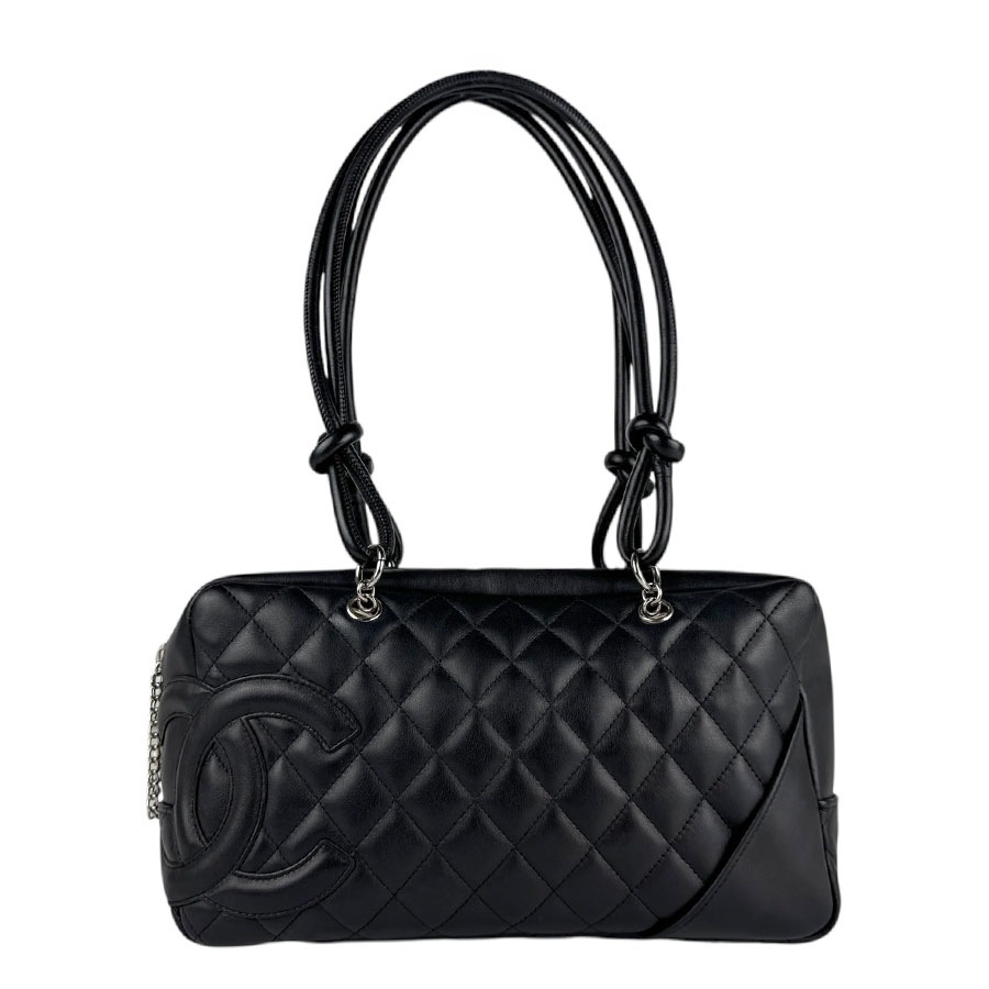 シャネル CHANEL ショルダーバッグ カンボンライン ラムスキン ブラック レディース z6330