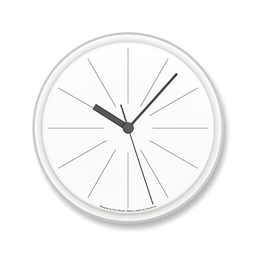 【タイムセール！】 レムノス 掛け時計 ライン 新しい アナログ 白 WH Lemno YK21-11 ラインの時計 ABS