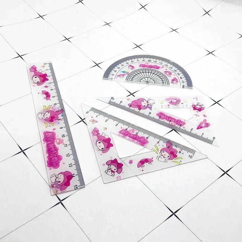 新品登場かわいい漫画直尺美楽ティセット定規透明少女心セット定規測定 7,547円