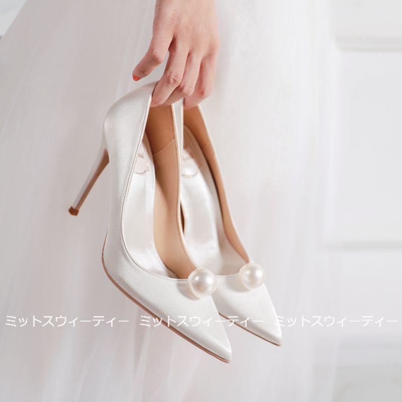 ウェディング シューズ パンプス ホワイト レッド グリーン パンプス 結婚式パンプス レディースシューズ ウエディングシューズ 成人式 パーティー ハイヒール