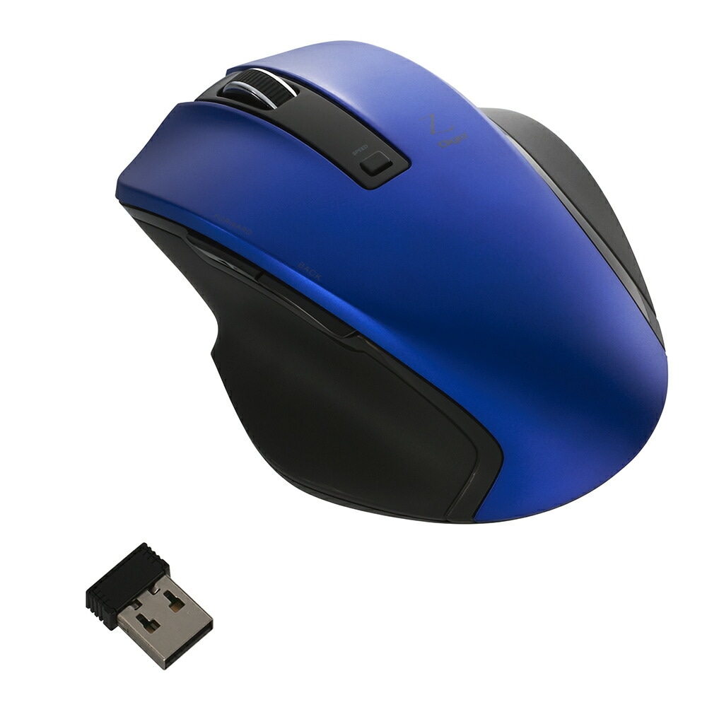 （まとめ買い）無線5ボタンBlueLEDマウス ブルー MUS-RKF129BL [x3]無線マウス