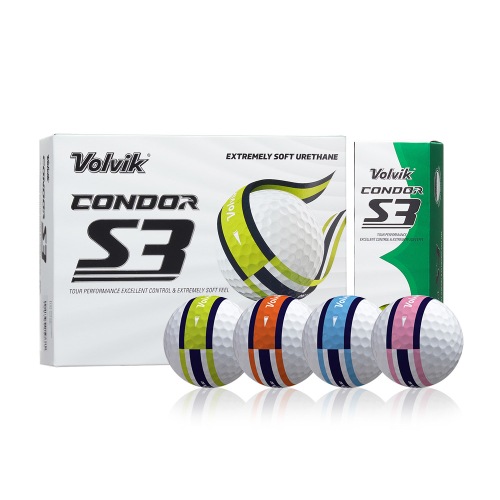 コンドル S3 DL360 デュアルパッティングライン ウレタン 3ピース ゴルフボール 12球